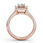1.40CTW Halo Princess Lab Grown Diamond Engagement Ring