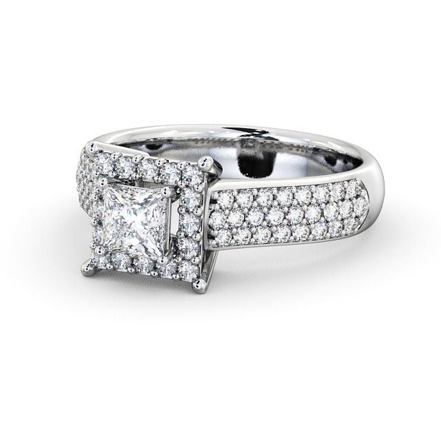 1.00CT Huxley princess Cut Lab Grown Diamond Ring  customdiamjewel 10KT White Gold VVS-EF