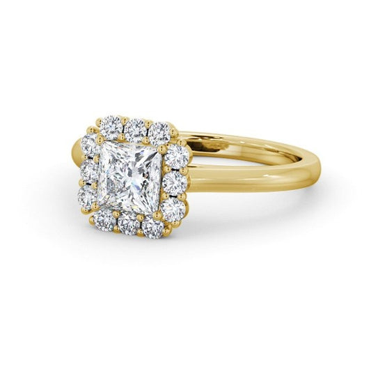 0.50CTW Cluster Lab Grown Diamond Engagement Ring  customdiamjewel 10KT Yellow Gold VVS-EF