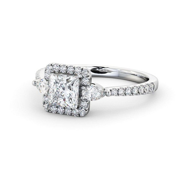 Princess Cut 0.65CTW Eternity Lab Grown Diamond Engagement Ring