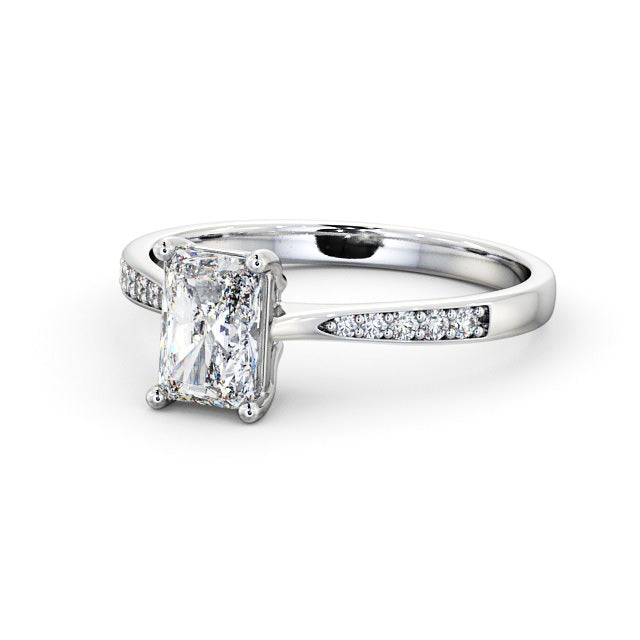 0.70CTW Radiant Lab Grown Diamond Engagement Ring  customdiamjewel 10KT White Gold VVS-EF