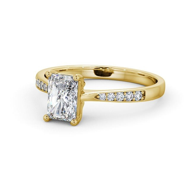 0.70CTW Radiant Lab Grown Diamond Engagement Ring  customdiamjewel 10KT Yellow Gold VVS-EF