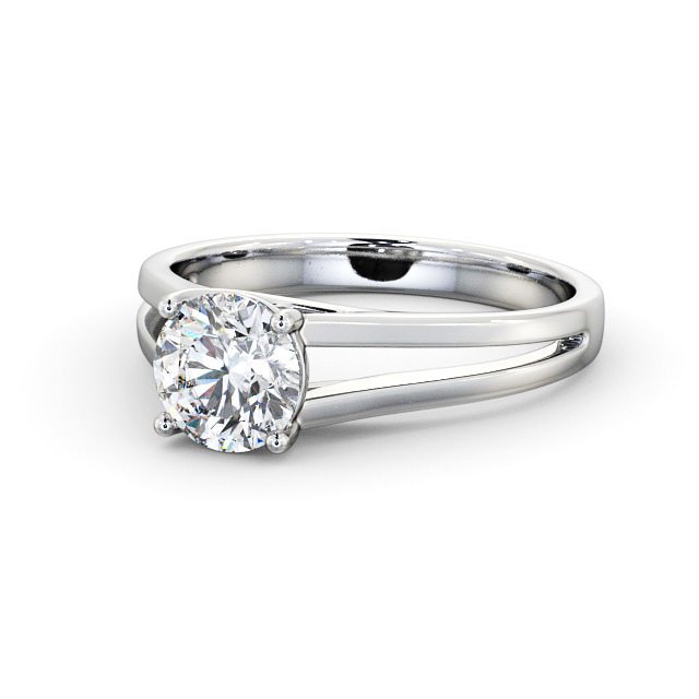 1.00CT Prong Set Round Cut Lab Grown Diamond Ring  customdiamjewel 10KT White Gold VVS-EF