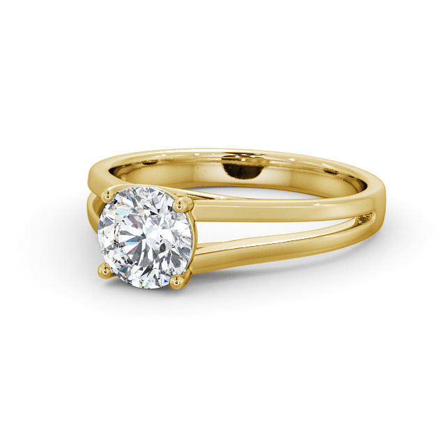 1.00CT Prong Set Round Cut Lab Grown Diamond Ring  customdiamjewel 10KT Yellow Gold VVS-EF