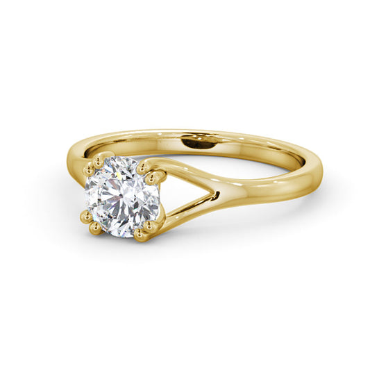 Split Shank 1.50ct Round Cut Lab Grown Diamond Ring  customdiamjewel 10KT Yellow Gold VVS-EF