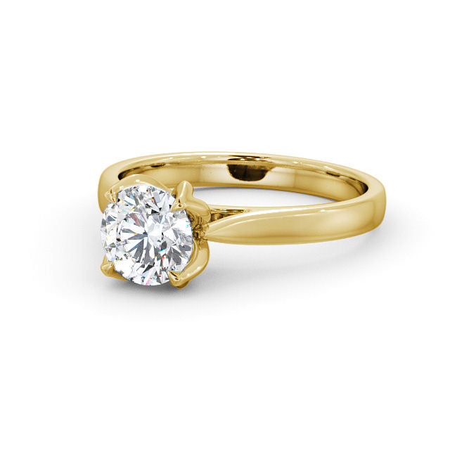 1.00CT Round Cut Lab Grown Diamond Ring  customdiamjewel 10KT Yellow Gold VVS-EF