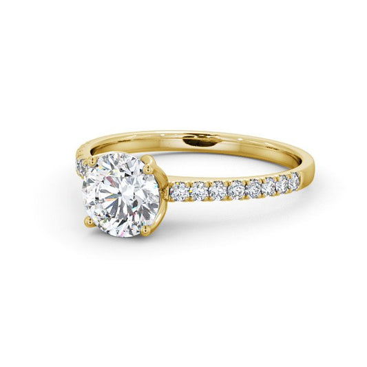 1.50CTW Round Lab Grown Diamond Ring  customdiamjewel 10KT Yellow Gold VVS-EF