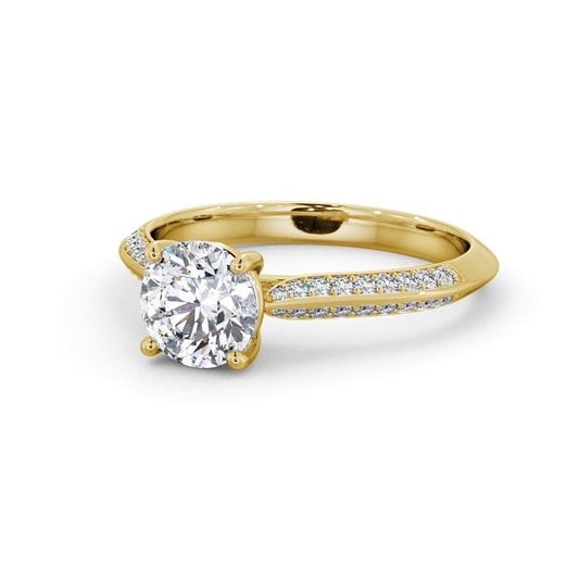 1.70CTW Round Lab Grown Diamond Ring  customdiamjewel 10KT Yellow Gold VVS-EF