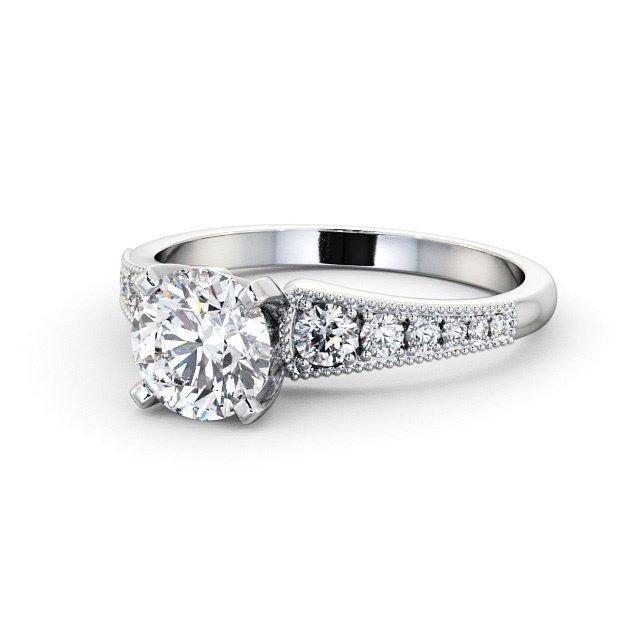 Round 1.50CT Lab Grown Diamond Engagement Ring  customdiamjewel 10KT White Gold VVS-EF