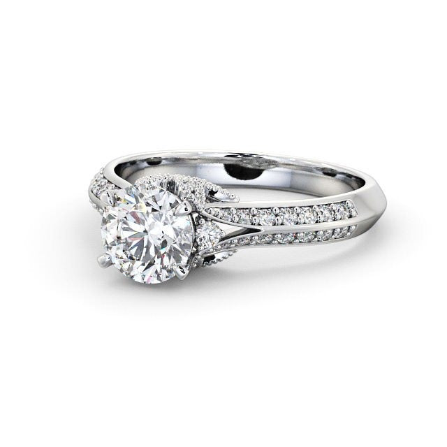 2.00CT Vintage Style Cluster Lab Grown Diamond Ring  customdiamjewel 10KT White Gold VVS-EF