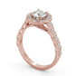 0.55CTW Round Halo Setting Lab Grown Diamond Ring  customdiamjewel   