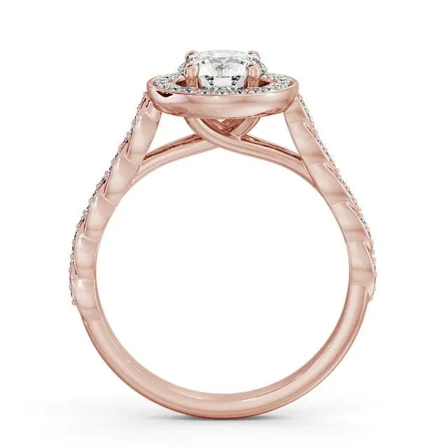 0.55CTW Round Halo Setting Lab Grown Diamond Ring  customdiamjewel   