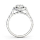 0.55CTW Round Halo Setting Lab Grown Diamond Ring  customdiamjewel   