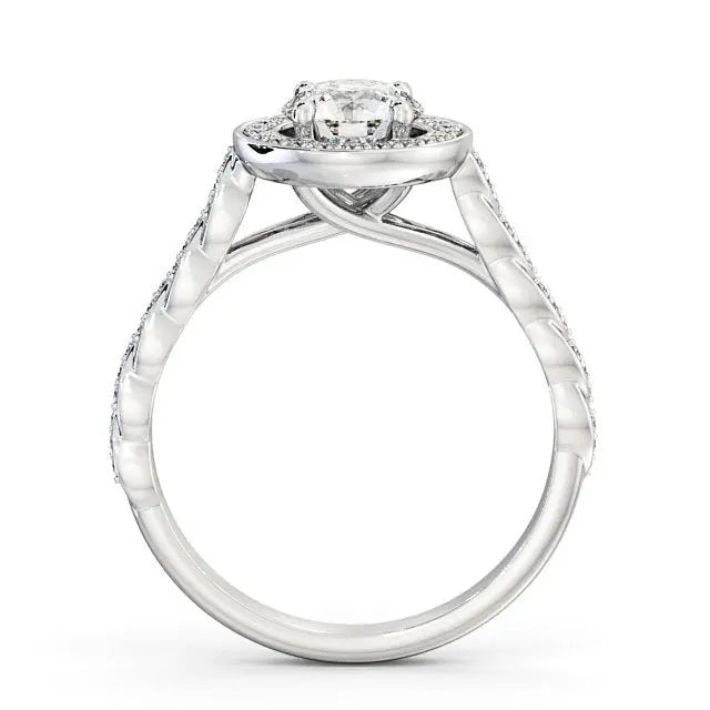 0.55CTW Round Halo Setting Lab Grown Diamond Ring  customdiamjewel   
