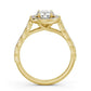 0.55CTW Round Halo Setting Lab Grown Diamond Ring  customdiamjewel   