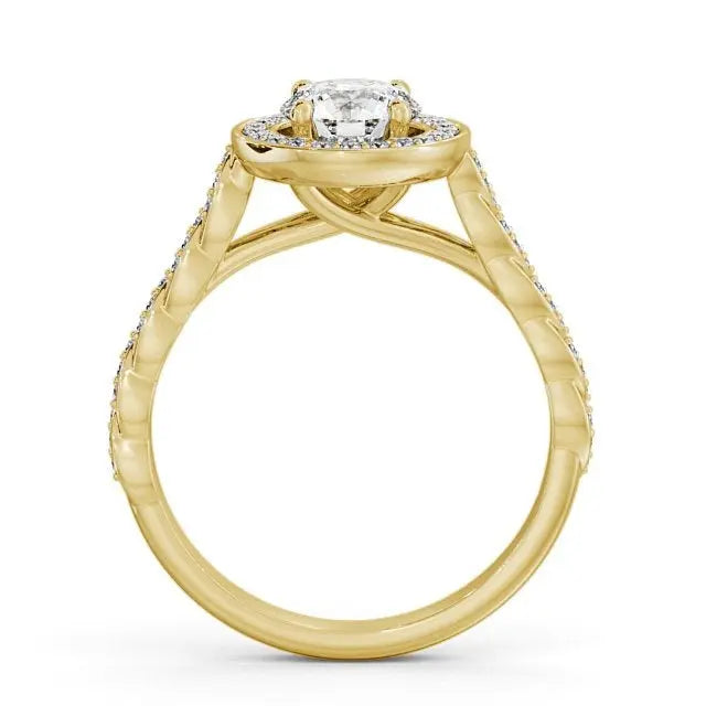 0.55CTW Round Halo Setting Lab Grown Diamond Ring  customdiamjewel   