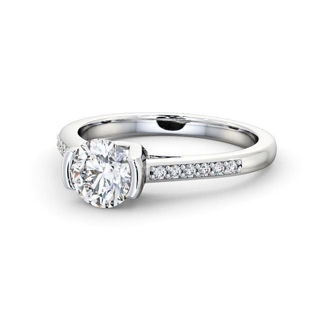 1.50CTW  Round Lab Grown Diamond Engagement Ring  customdiamjewel 10KT White Gold VVS-EF
