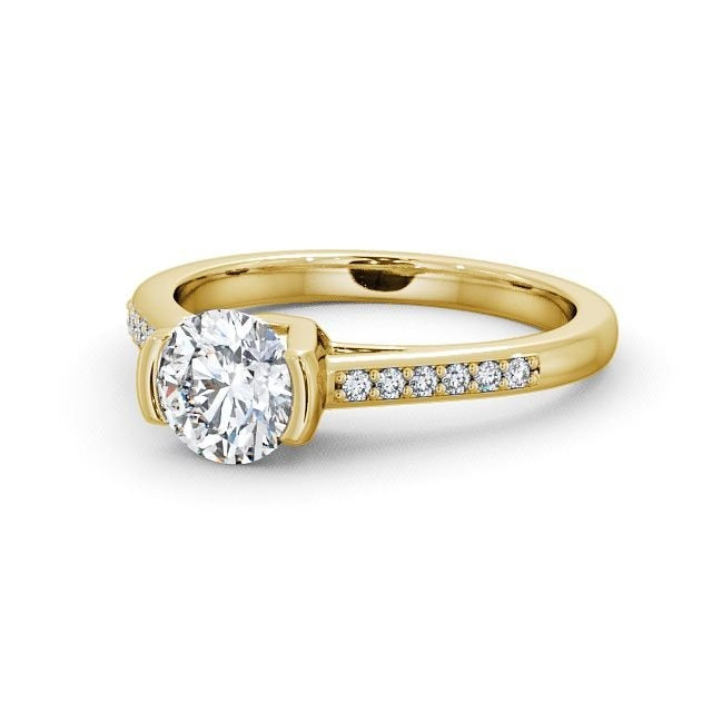 1.50CTW  Round Lab Grown Diamond Engagement Ring  customdiamjewel 10KT Yellow Gold VVS-EF