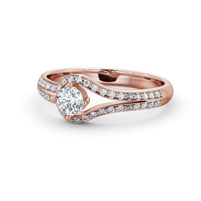 Halo 1CT Lab Grown Diamond Engagement Ring  customdiamjewel 10KT Rose Gold VVS-EF