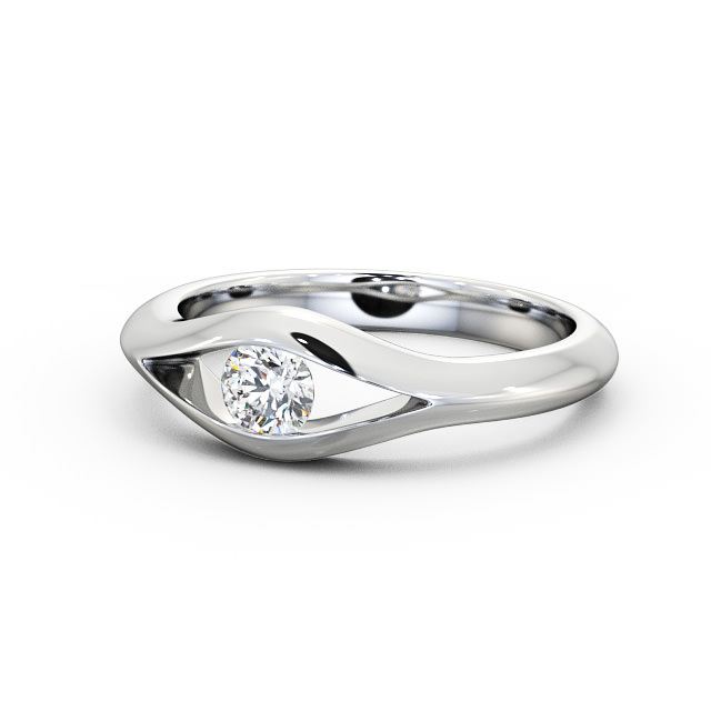 0.40CT Round Cut Solitaire Lab Grown Diamond Ring  customdiamjewel 10KT White Gold VVS-EF
