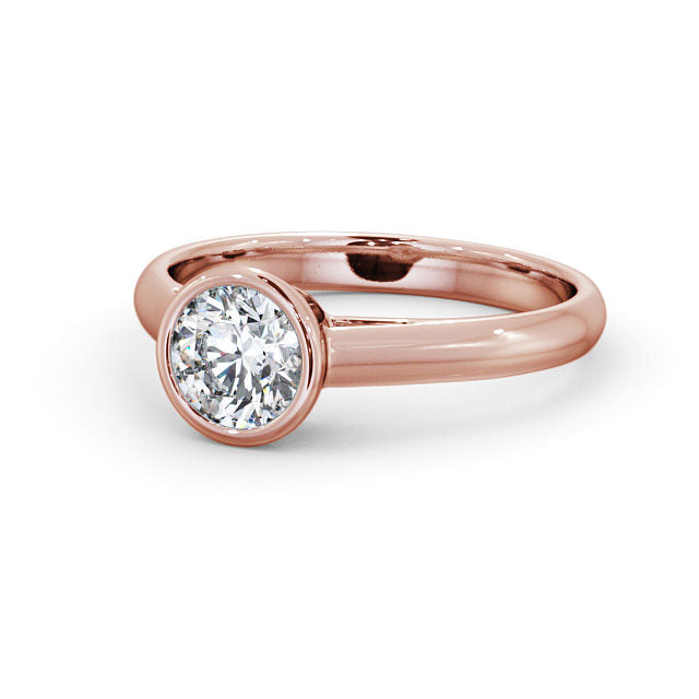 1.00CT Bezel Set Solitaire Lab Grown Diamond Ring  customdiamjewel 10KT Rose Gold VVS-EF