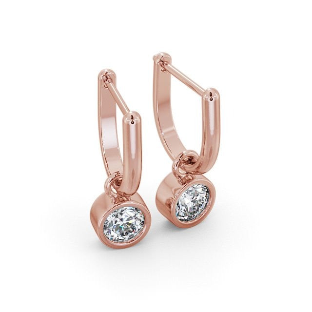 0.80 CTW Round Lab Grown Drop Earrings  customdiamjewel 10KT Rose Gold VVS-EF