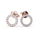 Open Circle 0.25CTW Lab Grown Diamond Earrings  customdiamjewel 10KT Rose Gold VVS-EF