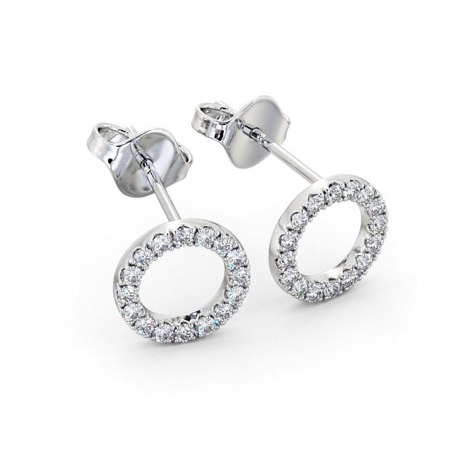 Open Circle 0.25CTW Lab Grown Diamond Earrings  customdiamjewel   