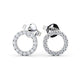 Open Circle 0.25CTW Lab Grown Diamond Earrings  customdiamjewel 10KT White Gold VVS-EF