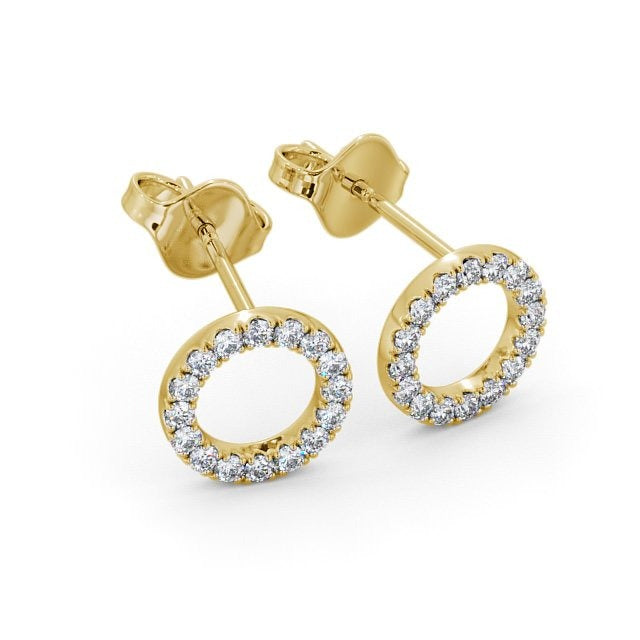 Open Circle 0.25CTW Lab Grown Diamond Earrings  customdiamjewel   