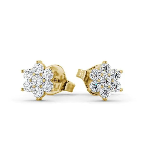 0.30CTW Cluster Lab Grown Diamond Stud Earrings  customdiamjewel   