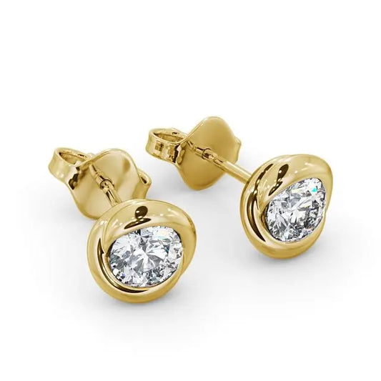 1.00CTW Floral Design Lab Grown Diamond Stud Earring  customdiamjewel   