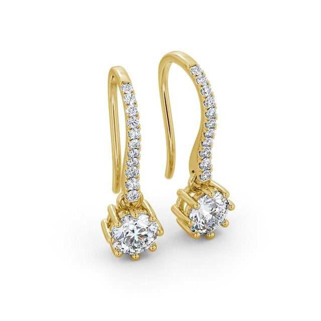 1.35CTW Round Lab Grown Diamond Drop Earrings