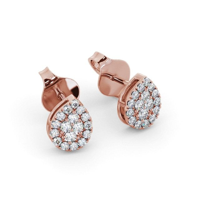 0.30CTW Pear Style Round Lab Grown Diamond Stud Earring