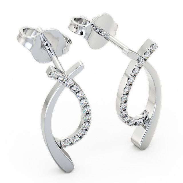 Crossover 0.15CTW Lab Grown Diamond Earrings  customdiamjewel   