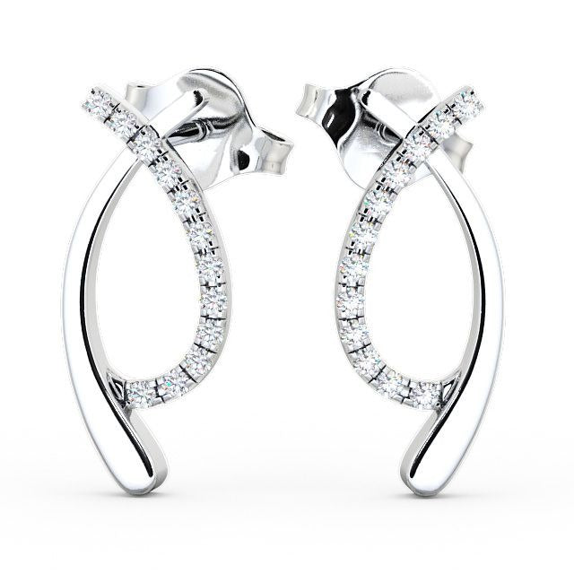 Crossover 0.15CTW Lab Grown Diamond Earrings  customdiamjewel 10KT White Gold VVS-EF