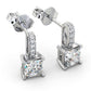1.88CTW Princess Lab Grown Diamond Drop Earrings