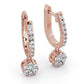 1.95CTW Round Lab Grown Diamond Dangle Earrings