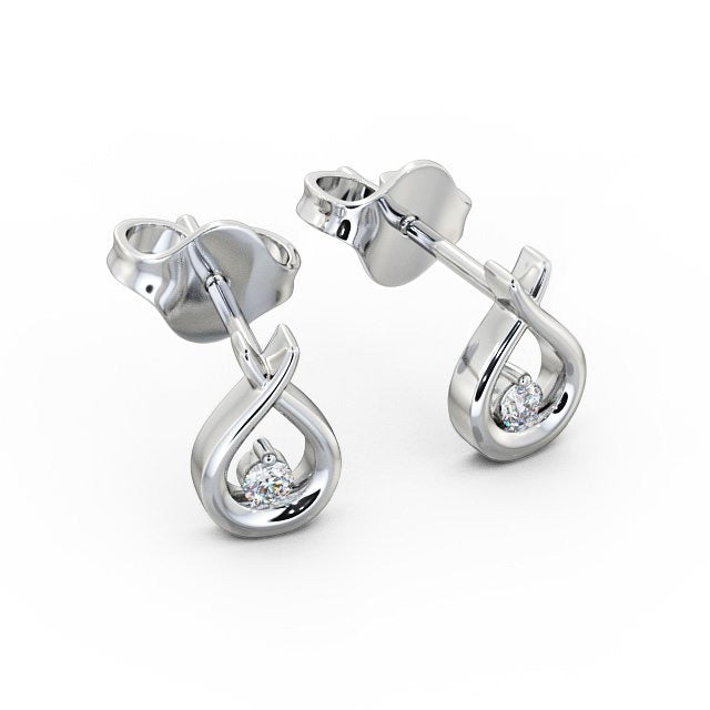 0.10CTW Round Lab Grown Diamond Drop Earrings