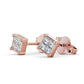 0.40CTW Princess Cut Lab Grown Diamond Stud Earrings
