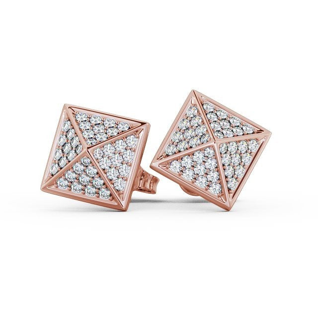 Pyramid Style 0.38CTW Round Lab Grown Diamond Earrings