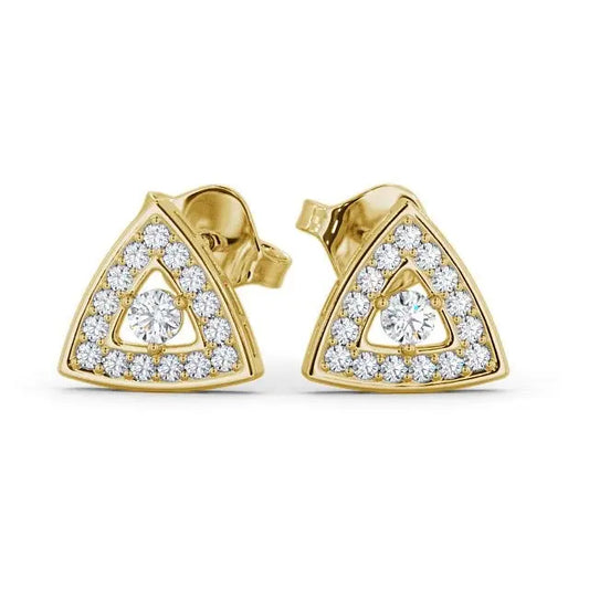 0.50CTW Antique Hal Round Lab Grown Diamond  customdiamjewel 10KT Yellow Gold VVS-EF