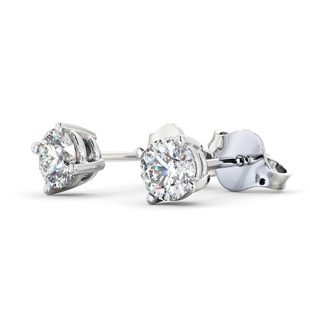1.60CTW Round Diamond Four Claw Stud Earrings