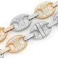 Two Tone Mariner Cuban Link Chain Necklace  customdiamjewel   