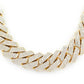 Diamond Yellow Gold Cuban Link Chain Necklace  customdiamjewel   