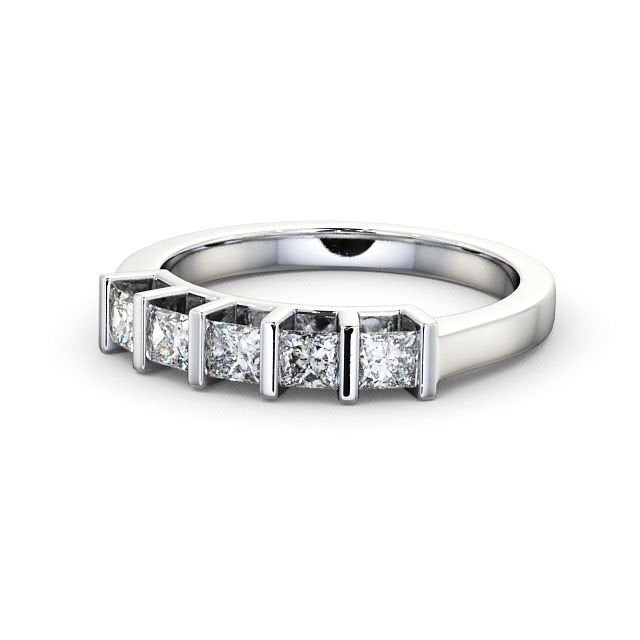 0.75CTW Princess Cut Five Stone Lab Grown Diamond Wedding Ring
