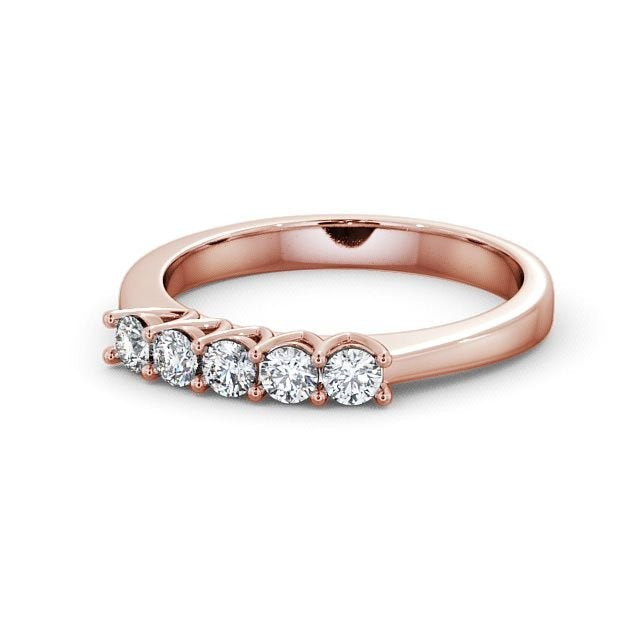0.50CT Round Five Stone Lab Grown Diamond Ring  customdiamjewel 10KT Rose Gold VVS-EF