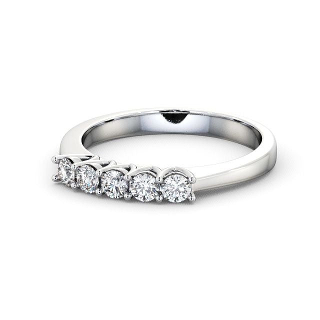 0.50CT Round Five Stone Lab Grown Diamond Ring  customdiamjewel 10KT White Gold VVS-EF