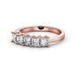 1.00CTW Five Stone Princess Lab Grown Diamond Ring