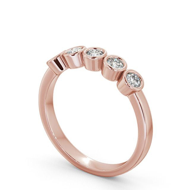 1.50CTW Five Stone Bezel Set Round Lab Grown Diamond Ring  customdiamjewel   